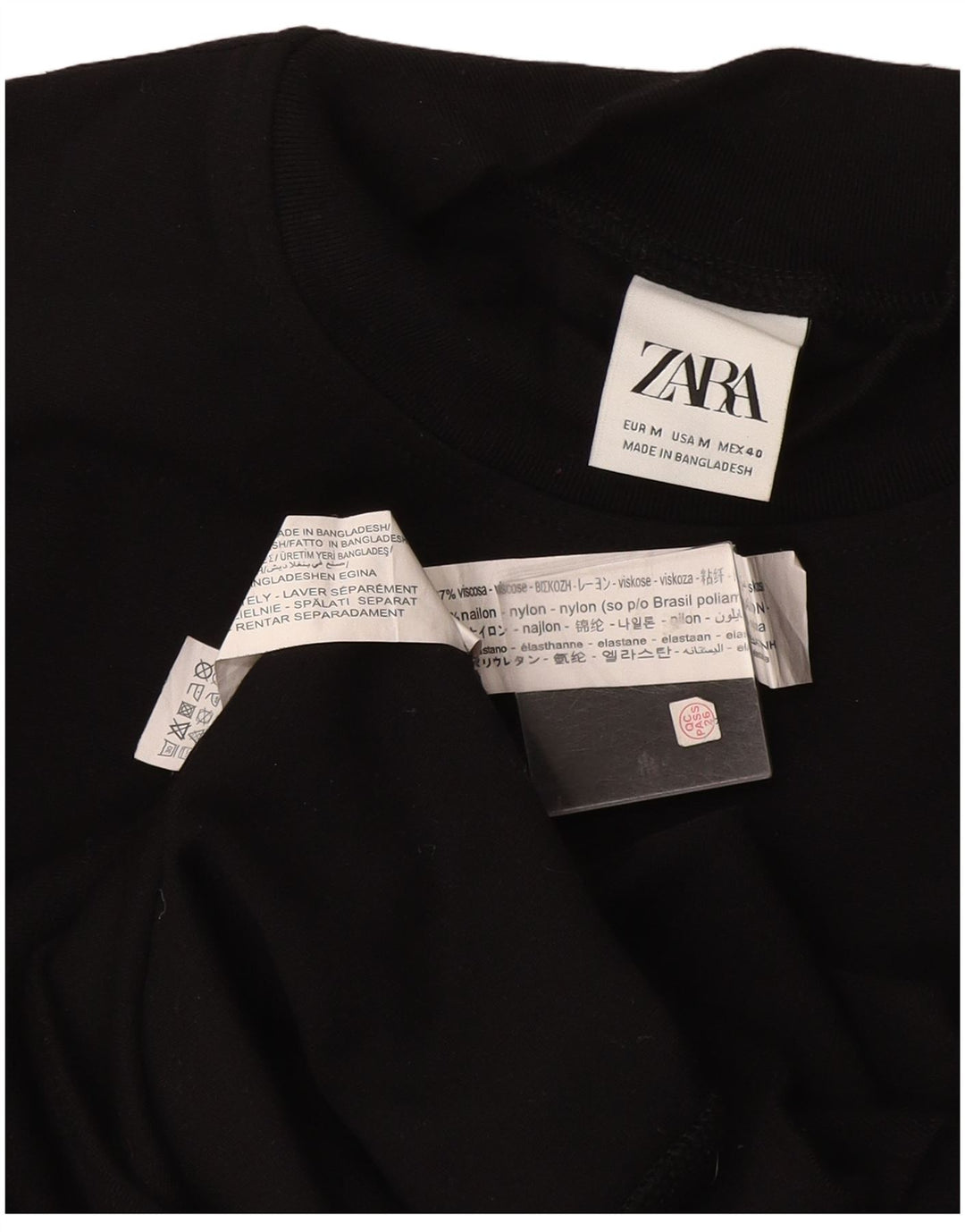 Zara Sweat-shirt pour femme UK 44 Medium Noir Viscose