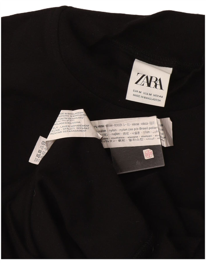 Zara Sweat-shirt pour femme UK 44 Medium Noir Viscose