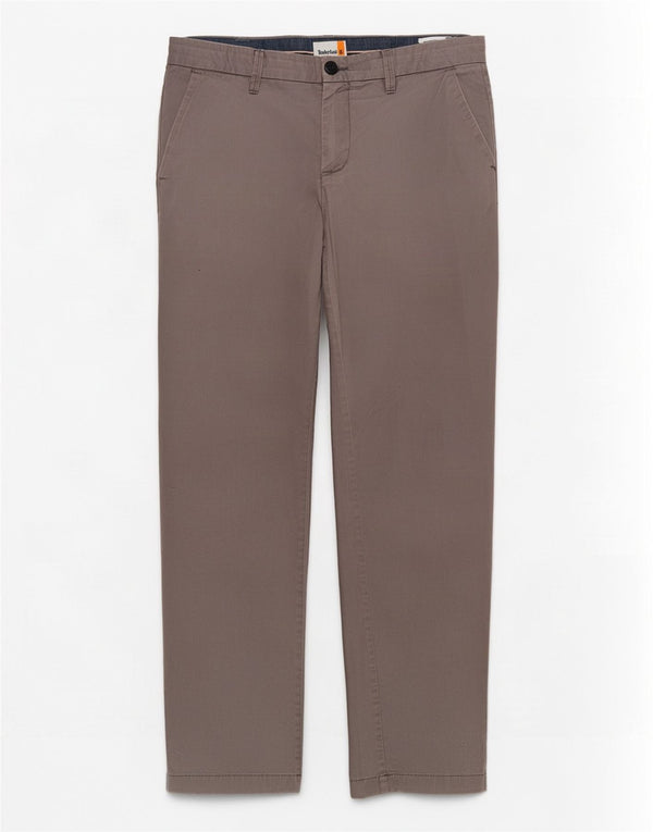 Timberland Pantalon Chino Droit Homme W32 L32 Gris Coton