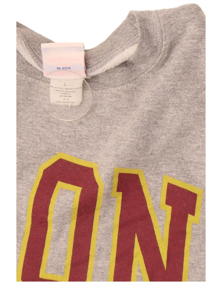 Champion Sweat-shirt graphique pour homme en coton moucheté gris grand