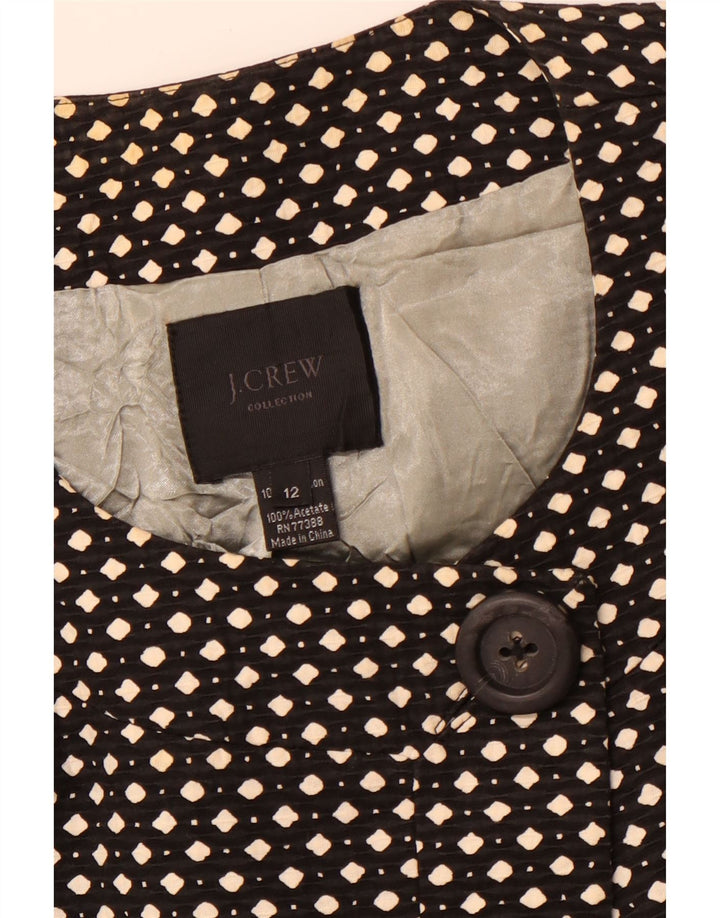 J. CREW Veste blazer à 1 bouton pour femme US 12 Large Noir à pois
