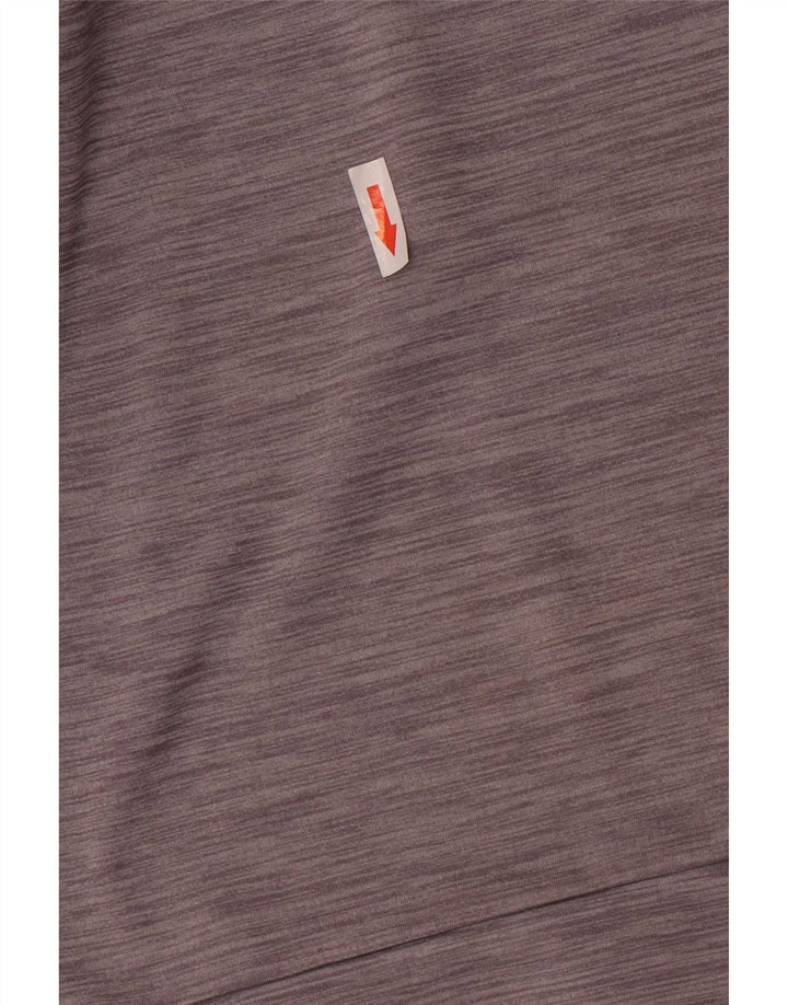 Nike Hommes Dri Fit Zip Neck Pull Survêtement Top XL Gris Moucheté Polyester