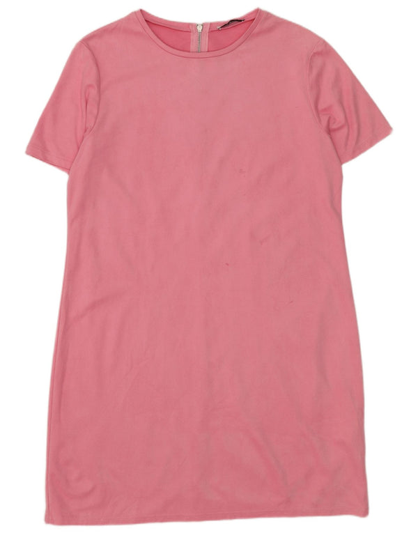 Zara Womens Trafaluc T-Shirt Dress UK 16 Large Rose Polyester