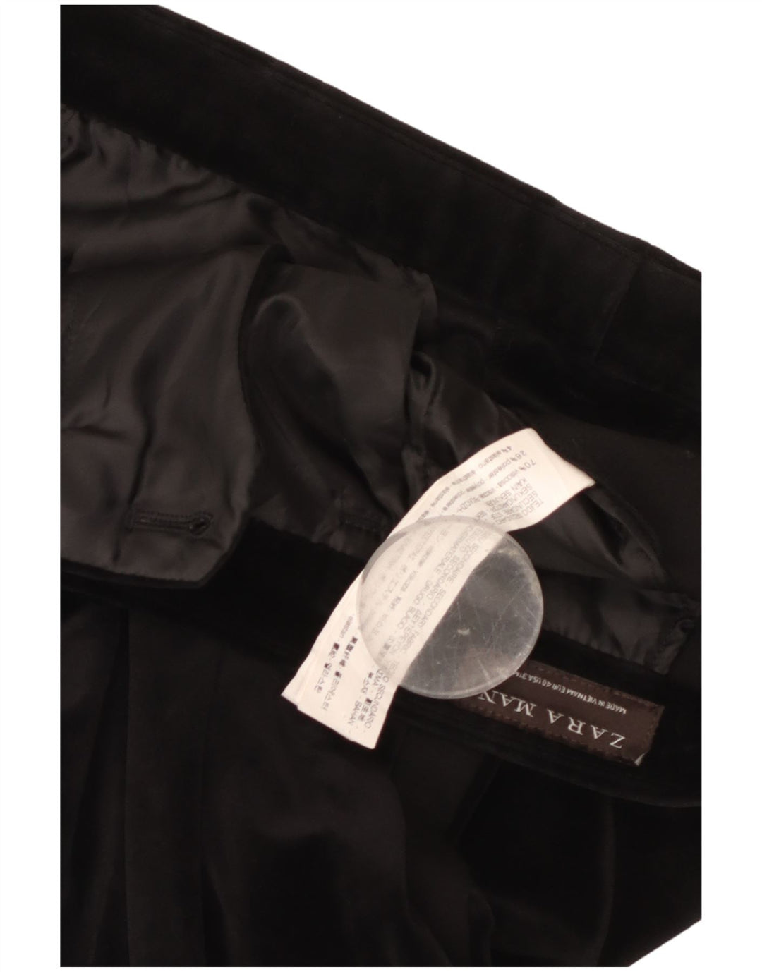 Zara Pantalon Chino Slim Femme EU 40 Medium W31 L28 Noir Viscose