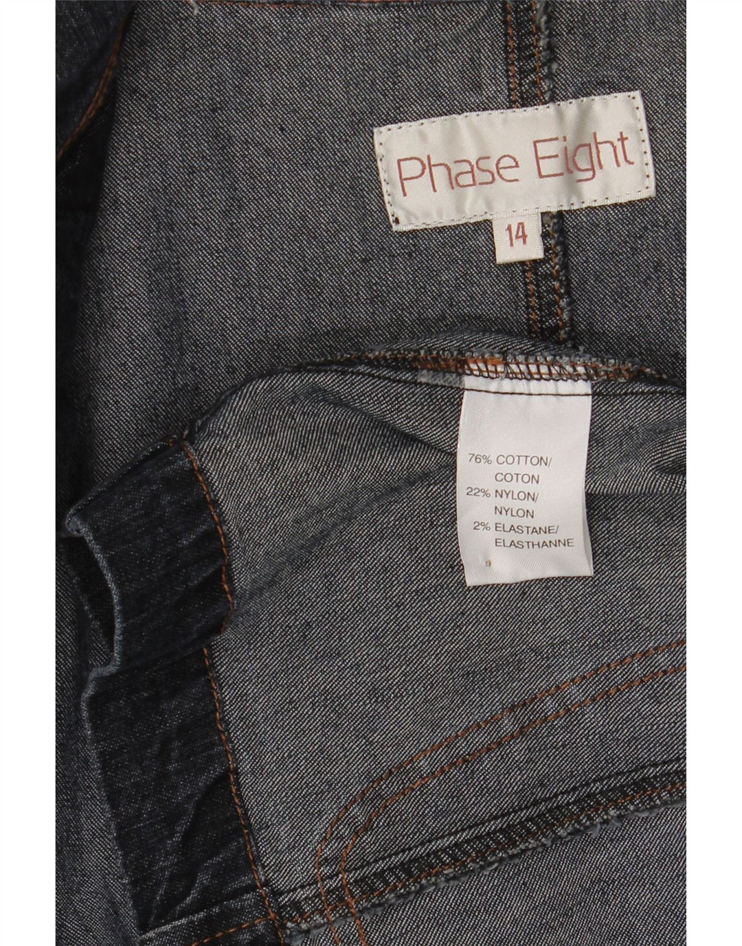 Phase Eight Veste Blazer 3 Boutons Femme UK 14 Bleu Marine Moyen Coton