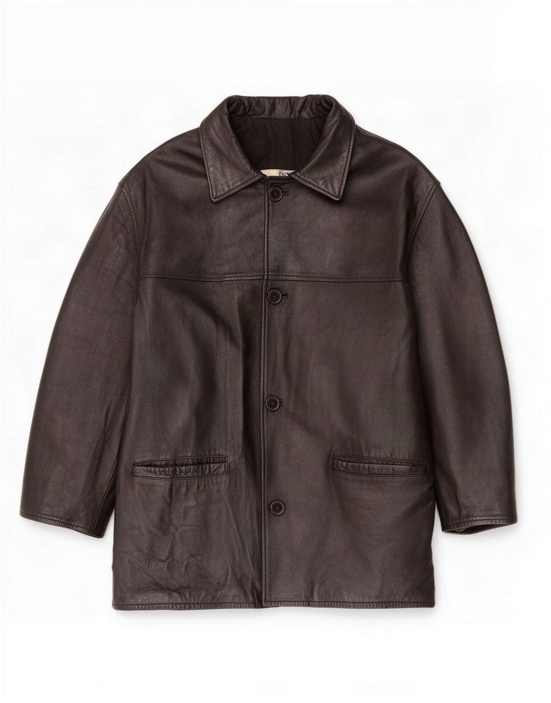 veste en cuir homme vintage IT 52 XL Noir