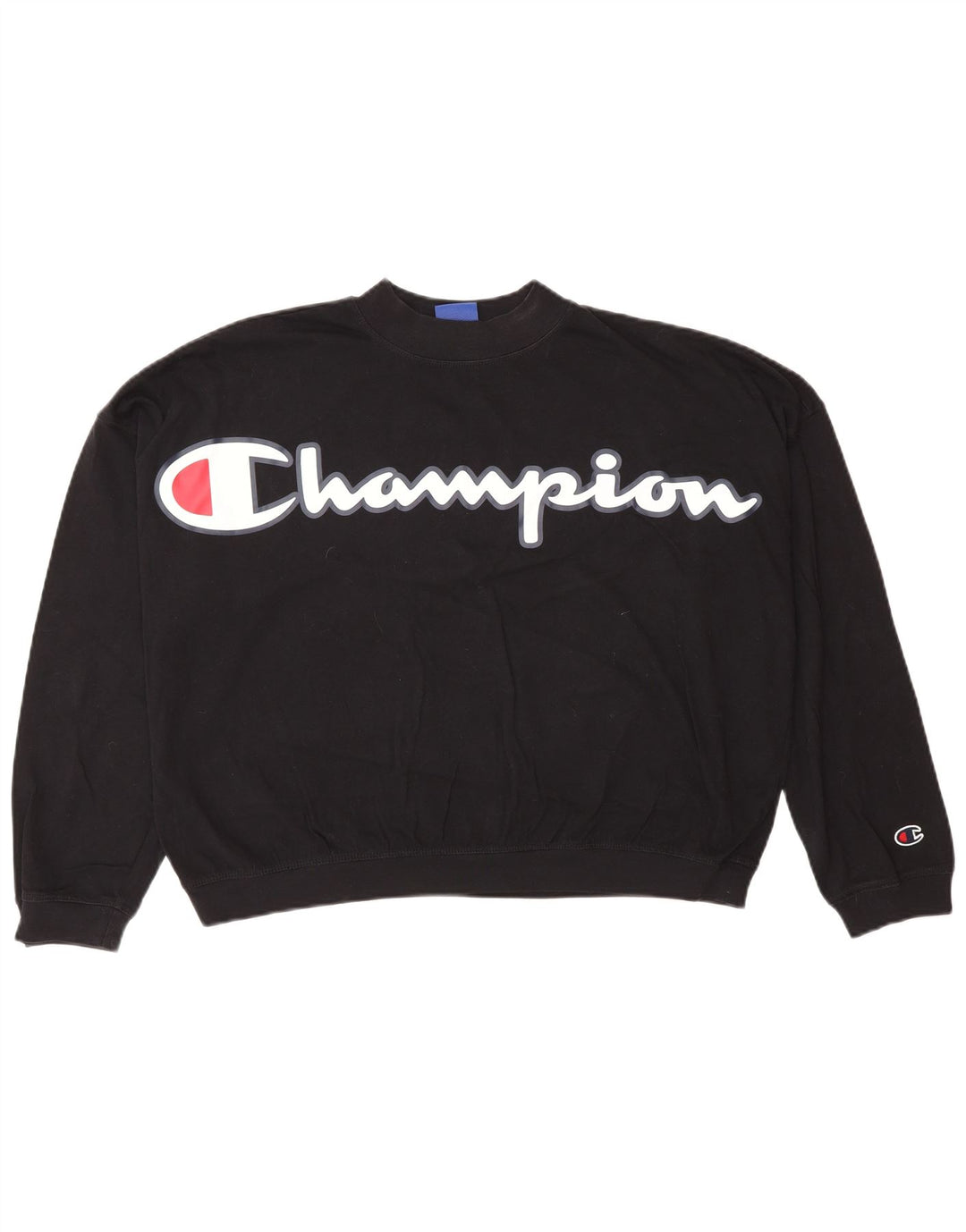 Champion Sweat-shirt surdimensionné graphique pour femme UK 6 XS Noir