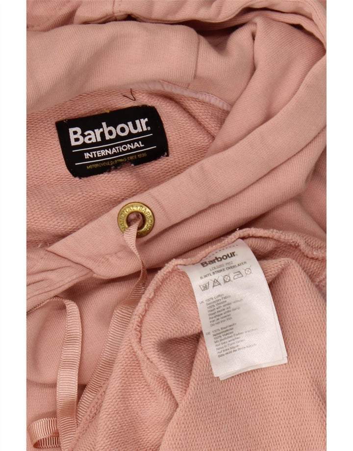 BARBOUR Pull à capuche pour femme UK 12 en coton rose moyen
