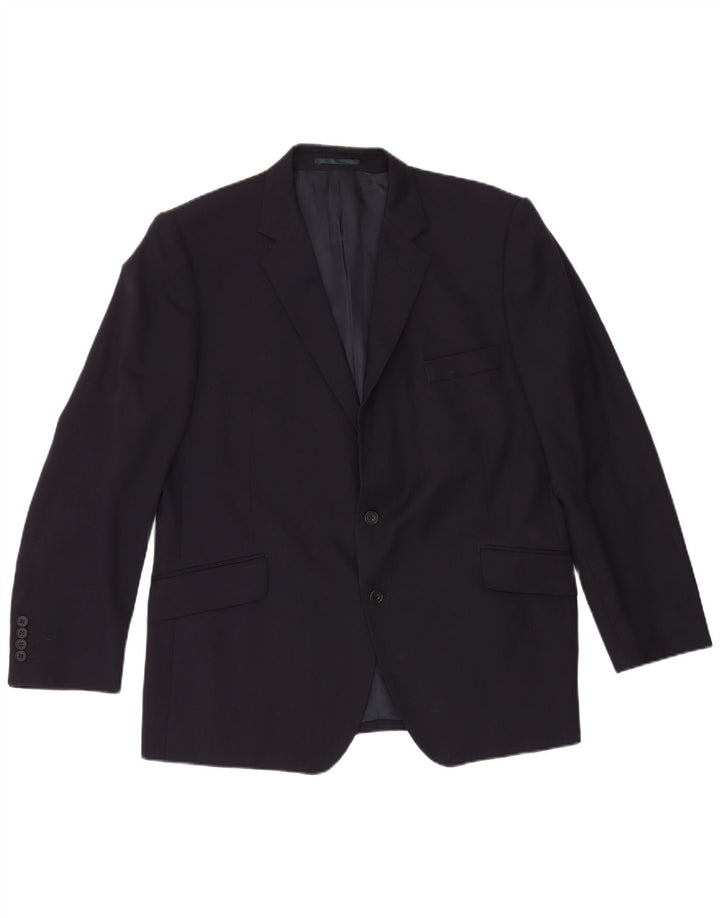 Gieves & Hawkes Veste Blazer 2 Boutons Homme UK 46 3XL Bleu Marine Laine