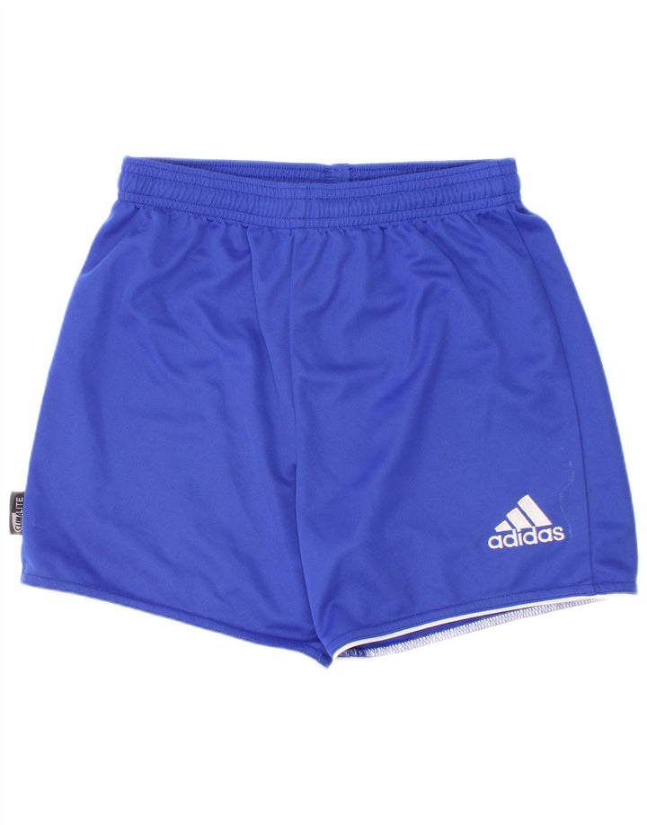 Short de sport Adidas Garçon Climalite 9-10 ans Bleu Polyester