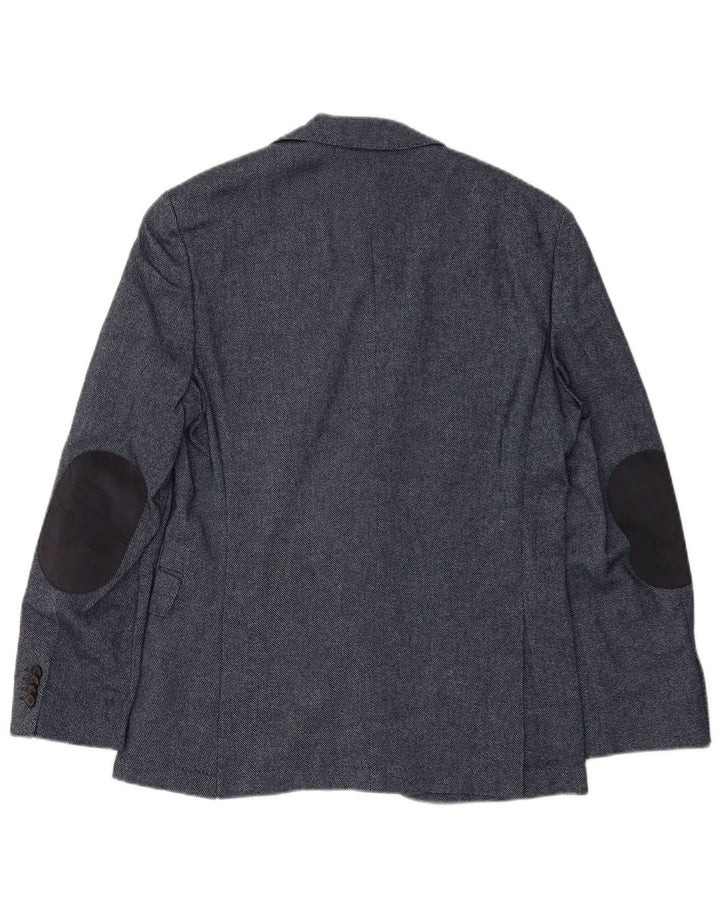 HUGO BOSS Veste Blazer 2 Boutons Homme EU 46 Petit Bleu Marine Laine