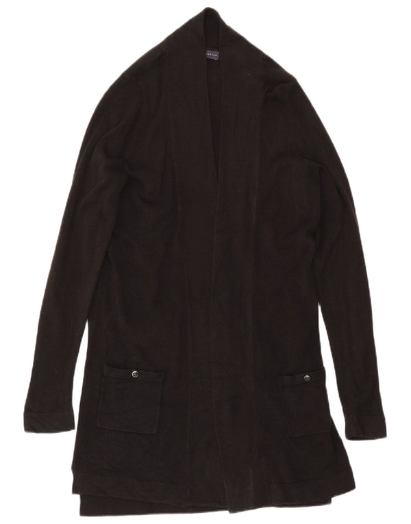 Marks & Spencer Womens Longline Cardigan Sweater UK 10 Small Black