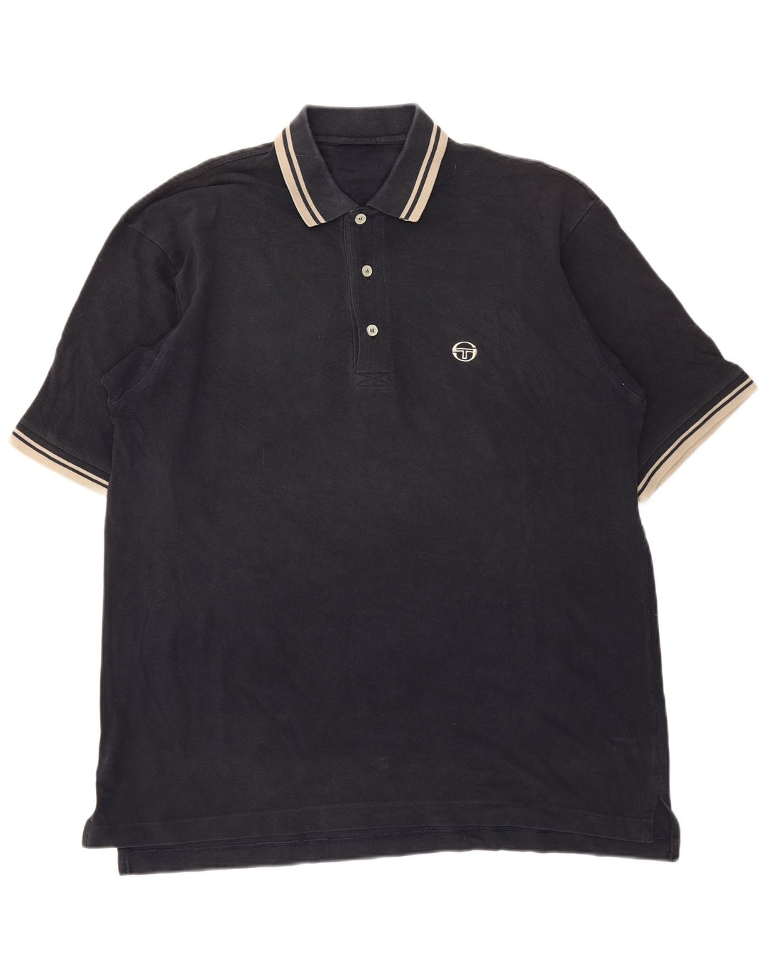 Sergio Tacchini Polo Homme Large Rayé Noir
