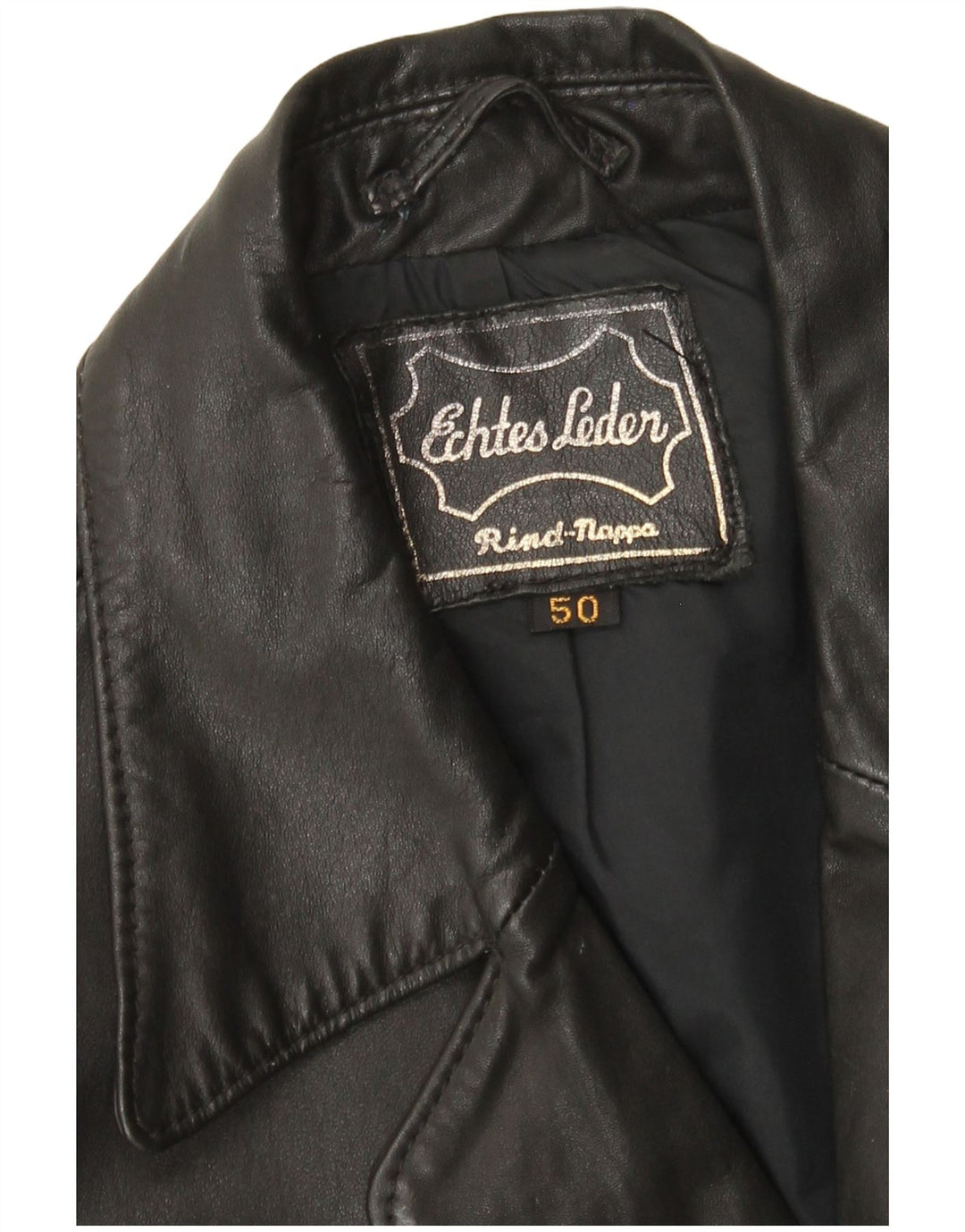 veste en cuir homme vintage EU 50 Grand cuir noir
