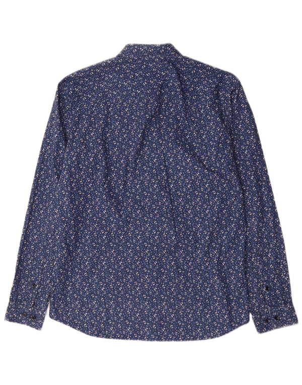 JACK & JONES Chemise Slim Fit Homme Taille 42 Grand Bleu Floral Coton
