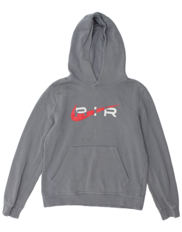 Nike Pull à capuche graphique pour garçon 12-13 ans Grand Gris Coton