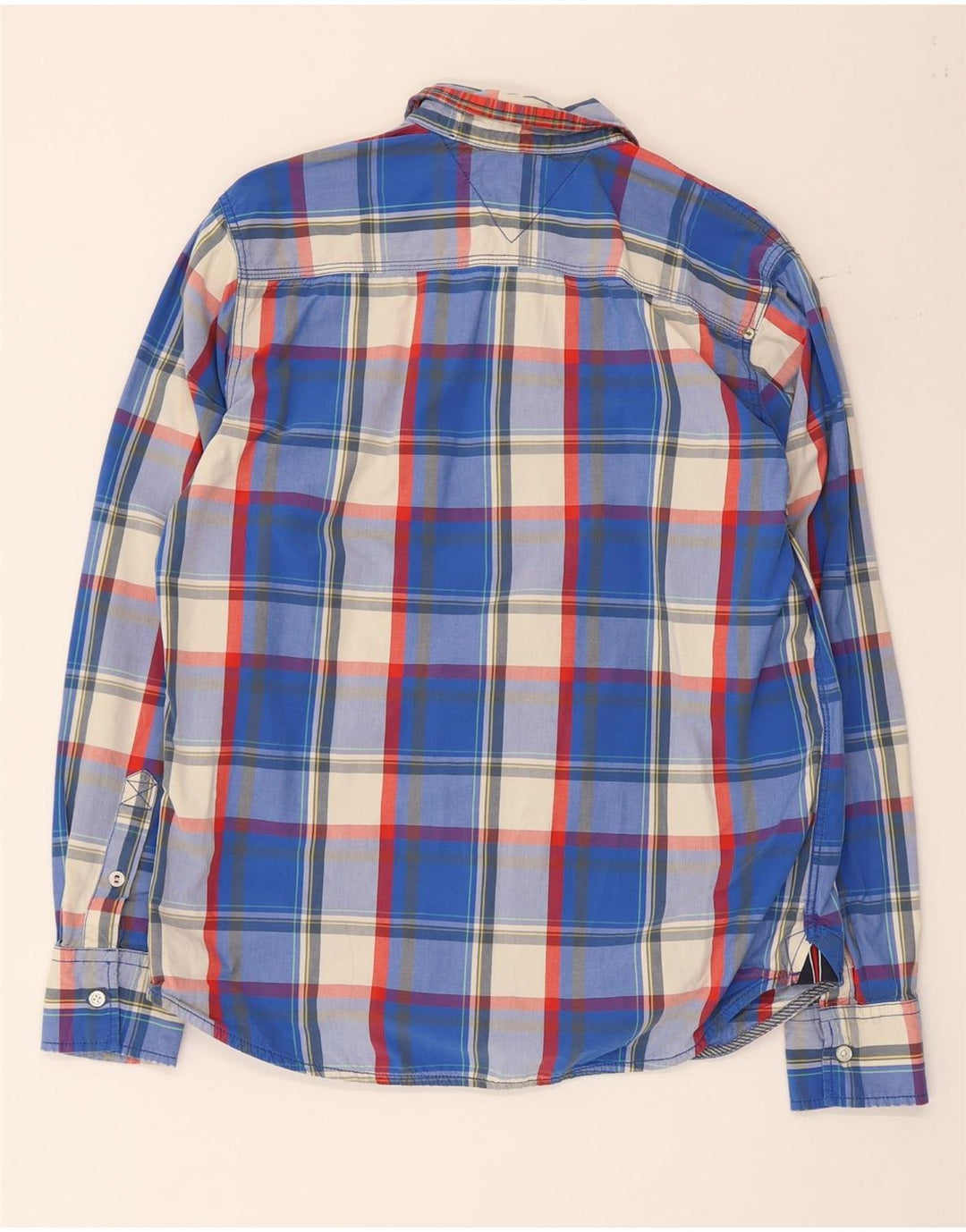 Tommy Hilfiger Chemise Homme Grand Carreau Bleu Coton