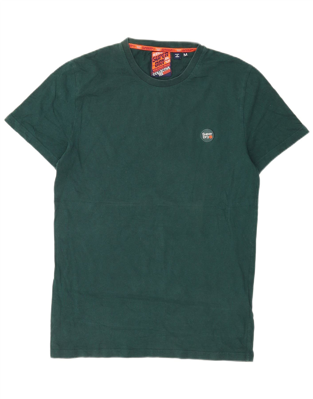 Superdry T-Shirt Homme Vert Moyen Coton