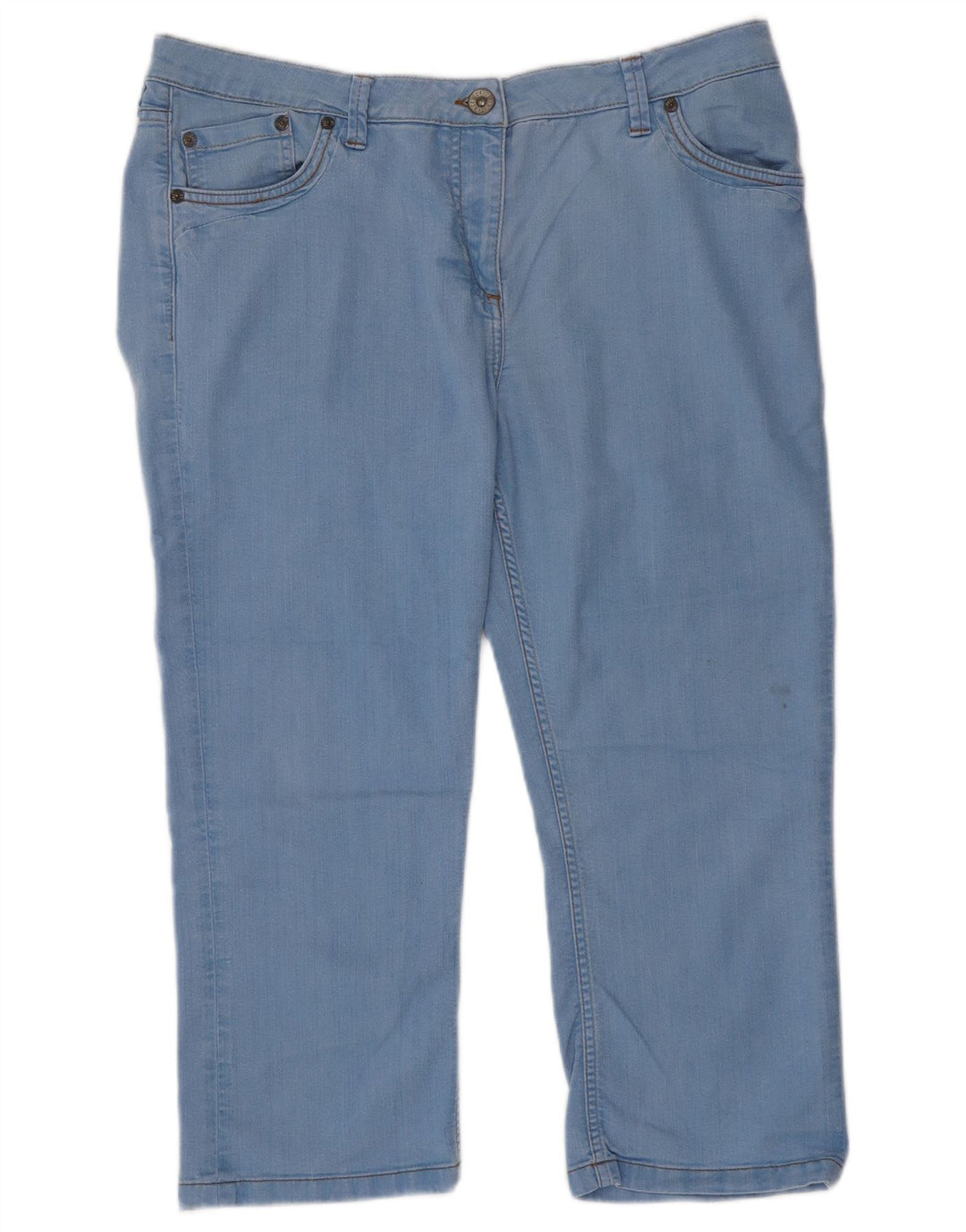 FAT FACE Jean court pour femme UK 18 XL W36 L22 Bleu Coton