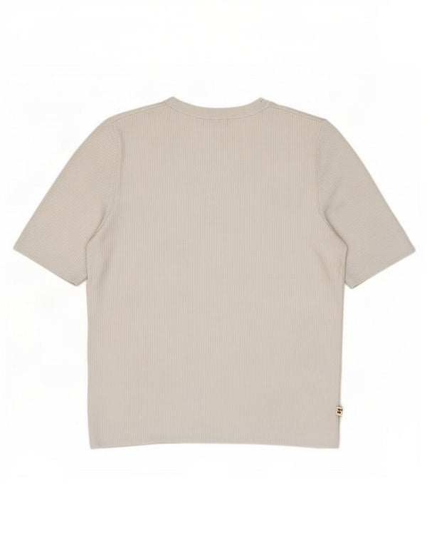 Marks & Spencer T-shirt pour femme UK 14 Large Blanc Viscose