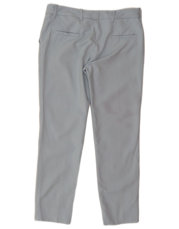 Zara Womens Crop Chino Trousers Medium W30 L26 Blue