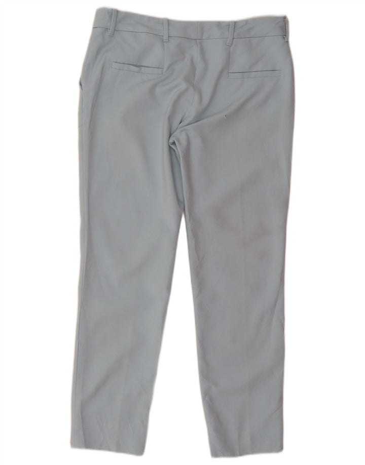Zara Pantalon Chino Court Femme Moyen W30 L26 Bleu