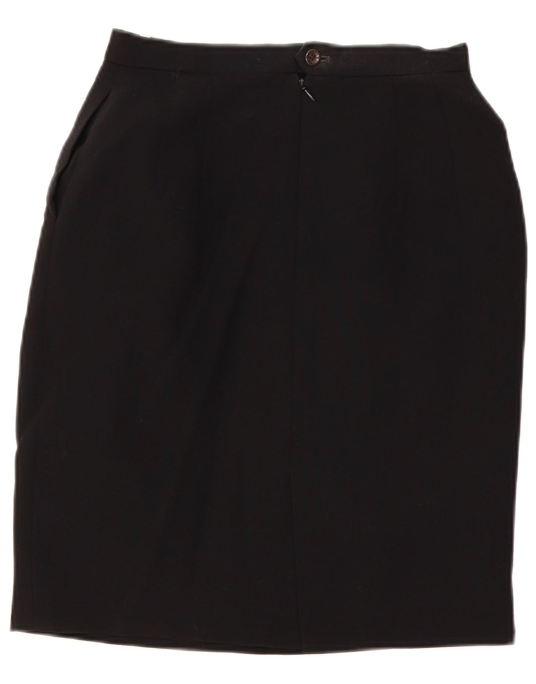 jupe crayon femme vintage W28 laine noire moyenne
