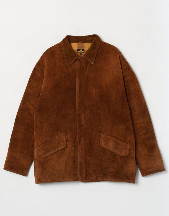 Thornton Bay Veste en daim pour homme UK 44 2XL Cuir marron