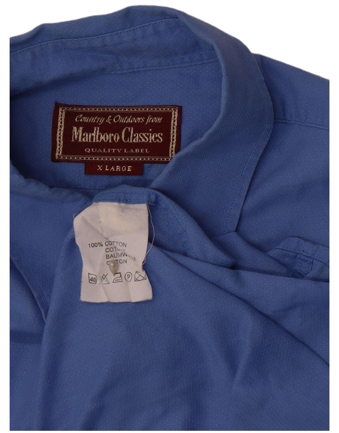 Marlboro Classics Chemise Homme XL Bleu Coton