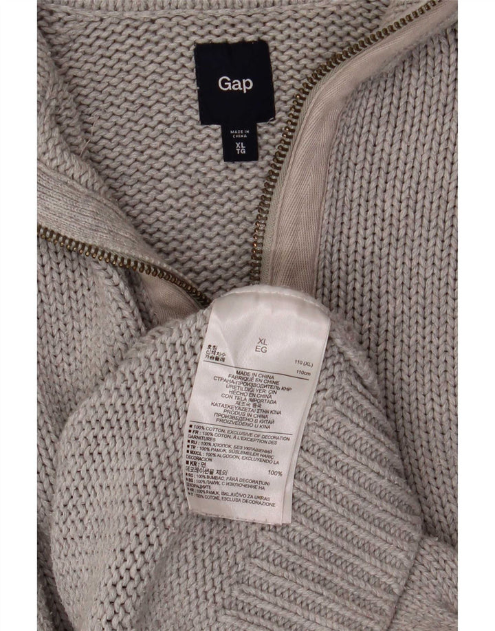 Gap Pull Col Zippé Homme XL Gris Coton