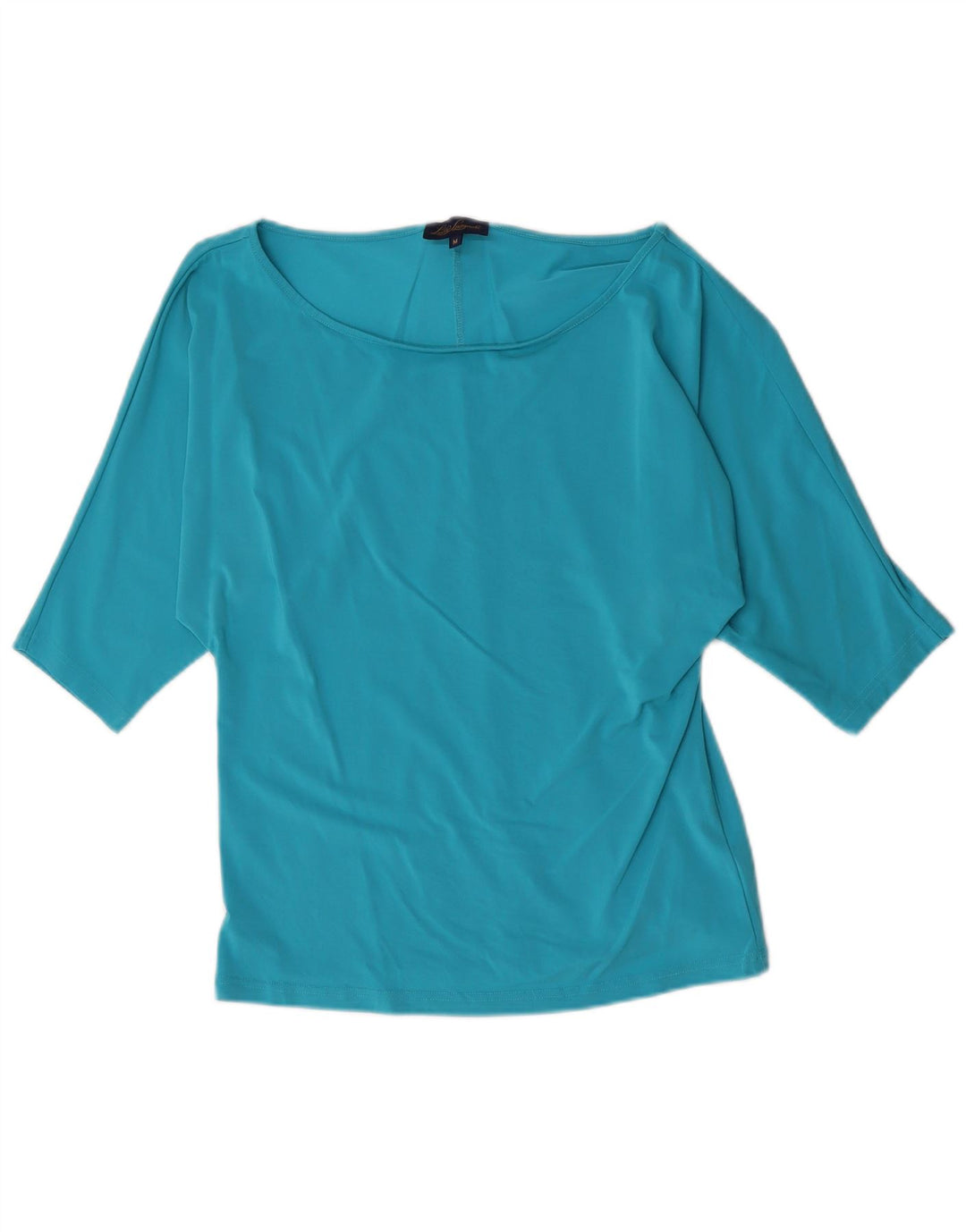 Luisa Spagnoli Chemisier à manches 3/4 pour femme UK 12 Bleu moyen Viscose
