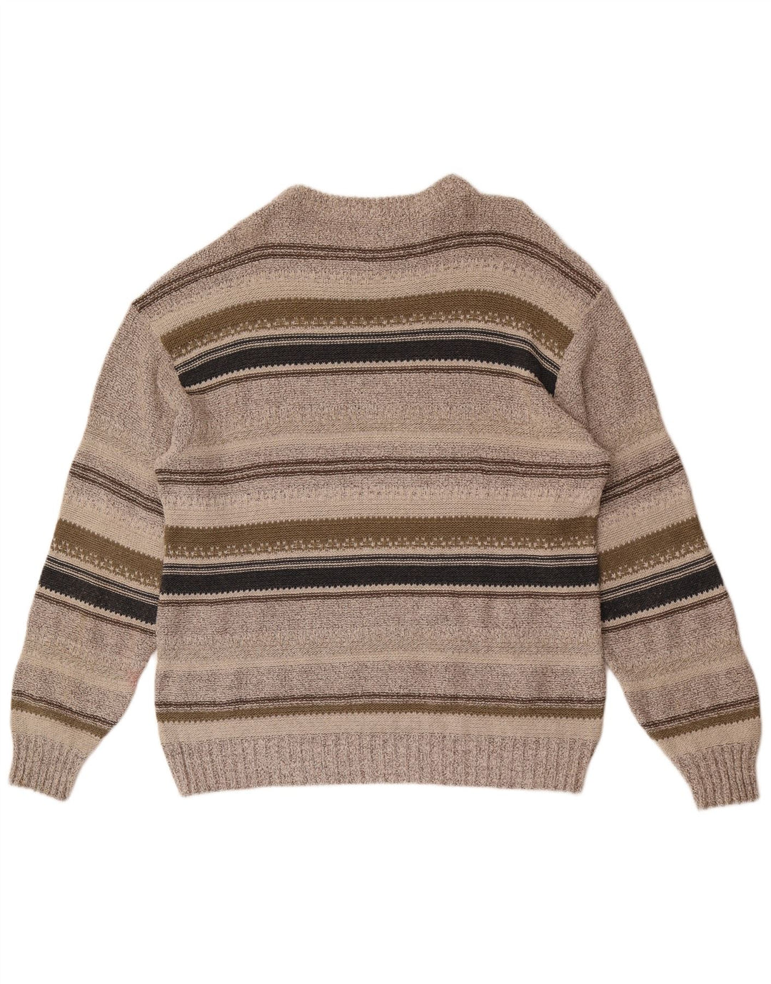 Angelo Litrico Pull Col Bateau Homme Gris Moyen Rayé Coton