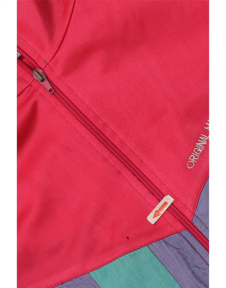vintage Mens Survêtement Top Veste XL Multicolore Colourblock Polyester