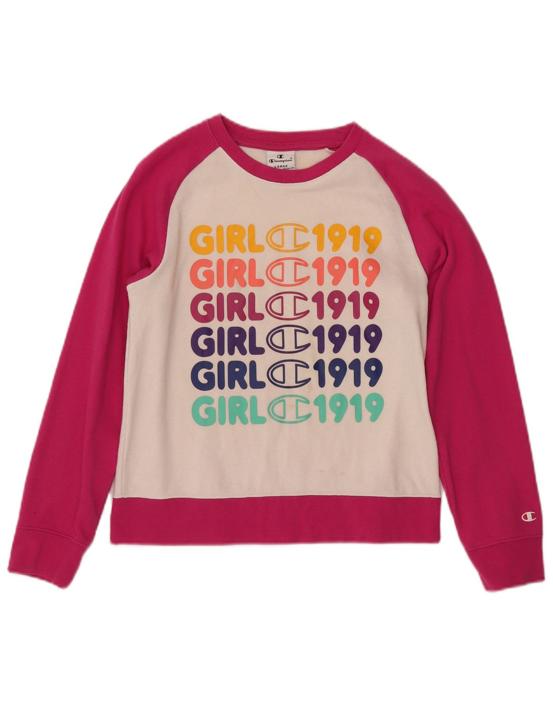 CHAMPION Sweat-Shirt Fille 11-12 Ans Grand Rose Colorblock