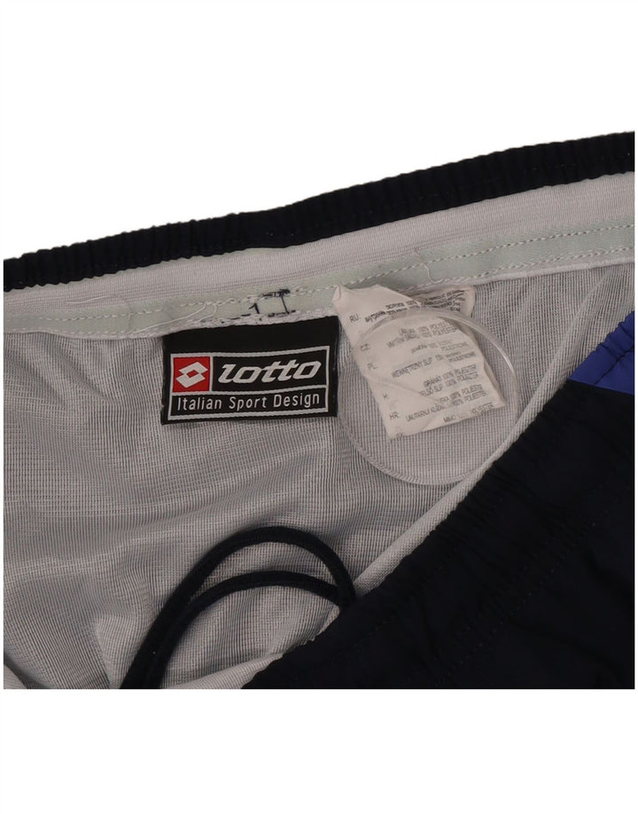 Lotto Short de sport pour homme en polyester color block Bleu marine Taille L