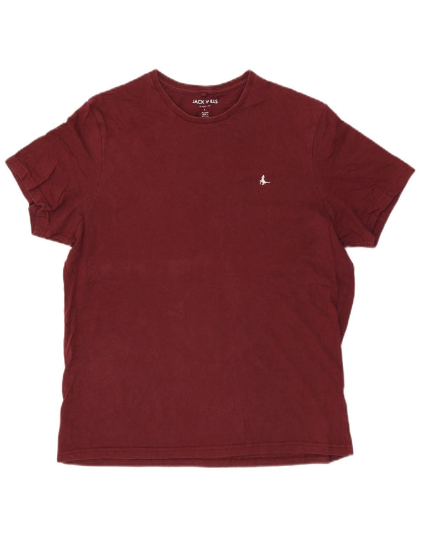 Jack Wills T-shirt coupe classique pour homme en coton bordeaux Taille L