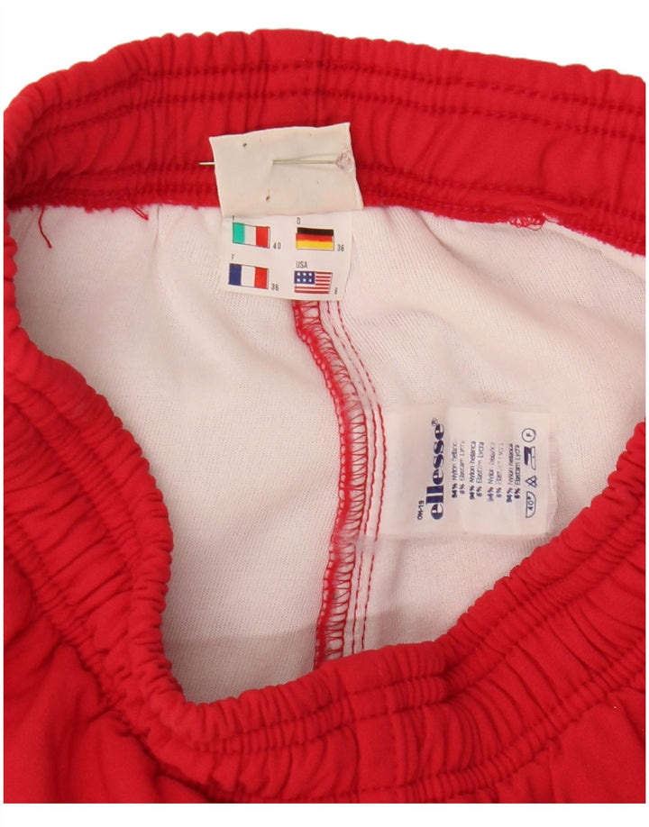 Ellesse Pantalon coupe-vent étrier pour femme US 6 Medium Red Nylon