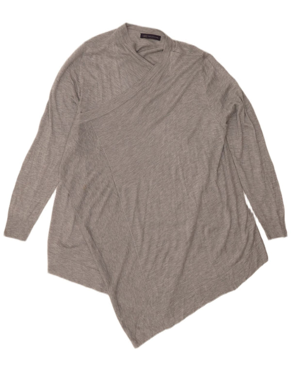Marks & Spencer Pull asymétrique à col en V pour femme UK 14 Gris moyen
