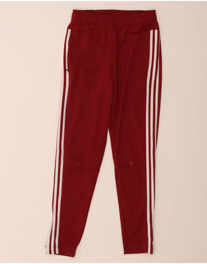 ADIDAS Womens Tracksuit Trousers UK 10 Small  Burgundy Polyester