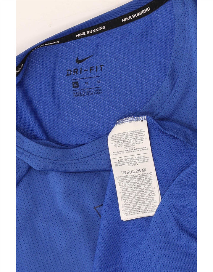 Nike Hommes Dri Fit Graphic T-Shirt Top XL Bleu Polyester