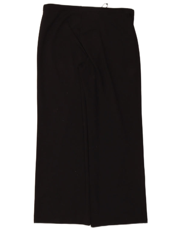 OASIS Pantalon de survêtement à jambe large pour femme Large W32 L28 Noir Polyamide