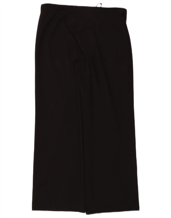 OASIS Pantalon de survêtement à jambe large pour femme Large W32 L28 Noir Polyamide