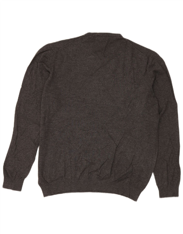 Zara Pull à col en V pour homme Taille L Gris