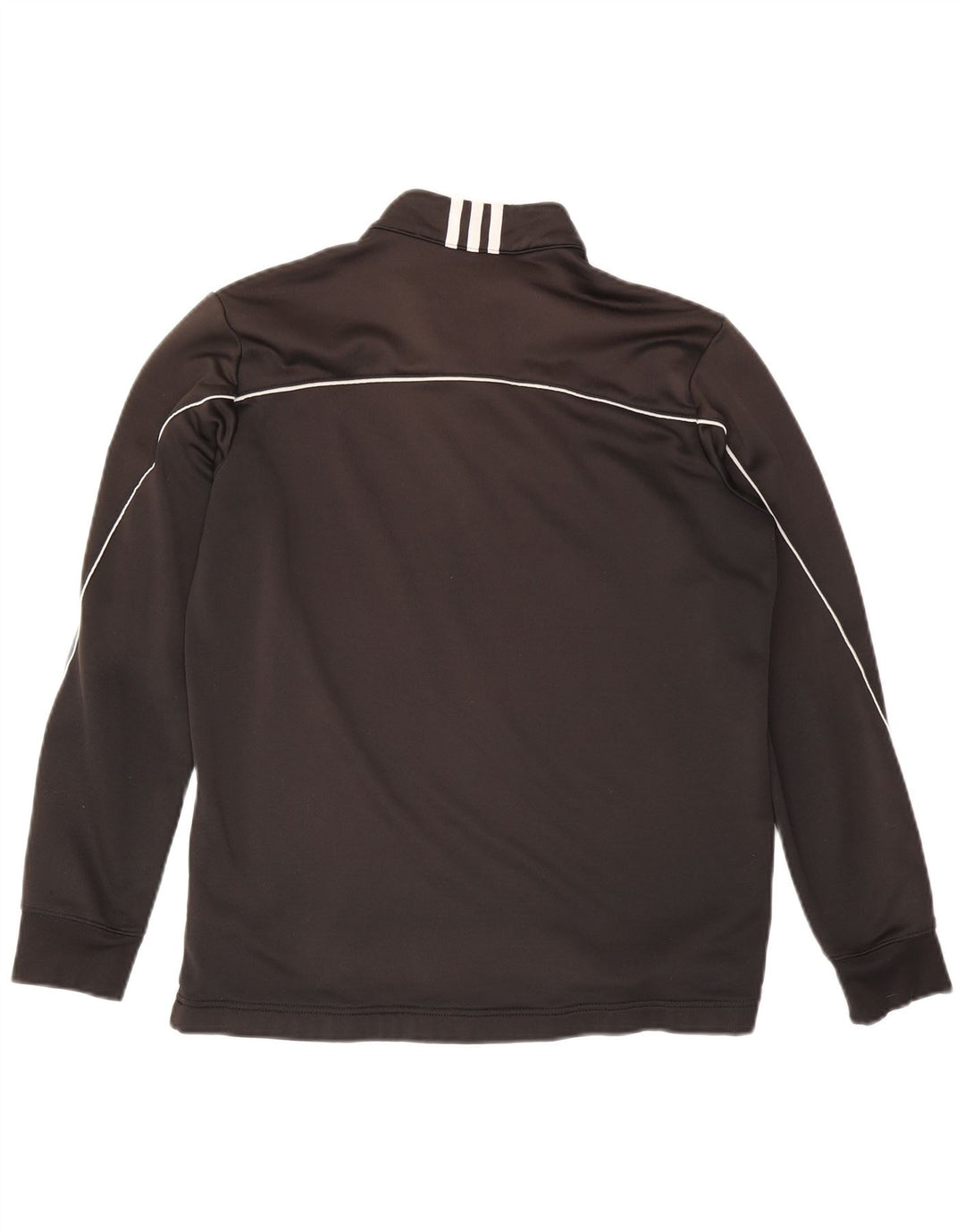 Adidas Hommes Climalite Zip Neck Sweatshirt Jumper Grand Noir Polyester