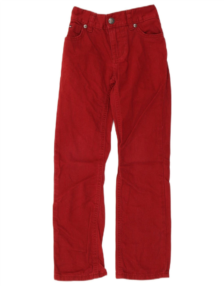 TOMMY HILFIGER Jean droit garçon 6-7 ans W22 L22 Coton bordeaux