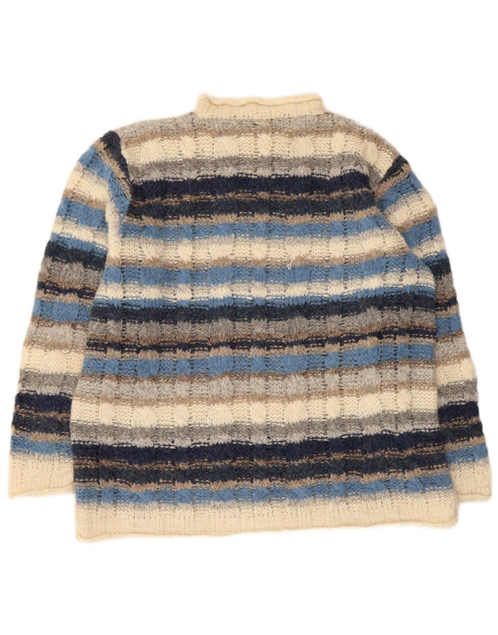 Fort & Madox Pull col roulé pour femme IT 46 Large Multicolore