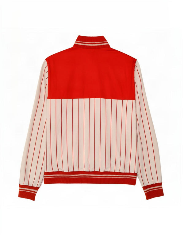 vintage Mens Survêtement Top Veste Grande Rayure Rouge