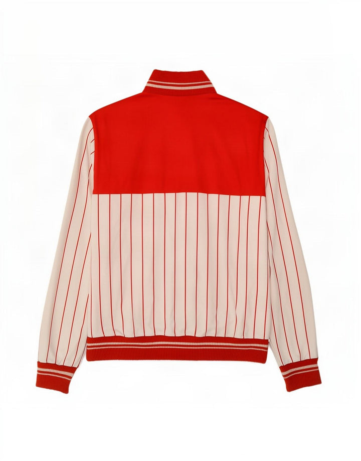 vintage Mens Survêtement Top Veste Grande Rayure Rouge