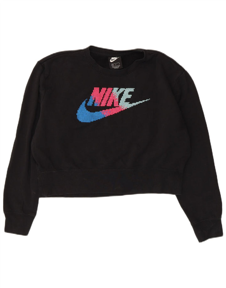 NIKE Sweat-shirt court surdimensionné pour femme UK 14 Noir moyen