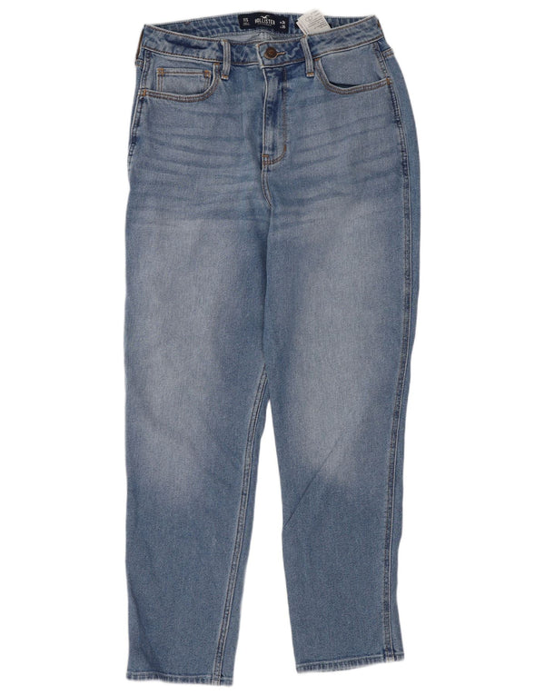 Hollister Jean Mom Jean taille haute fuselé pour femme US 11 Large W30 L25 Bleu